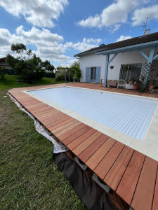Photo de galerie - Pose d'une terrasse exotique Jatoba