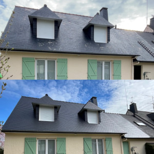 Photo de galerie - Nettoyage à basse pression + application d’un hydrofuge coloré 