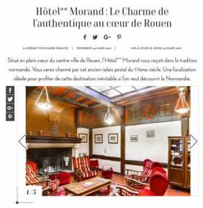 Photo de galerie - Reportage photo de l'hôtel Morrand et publication dans Marie France