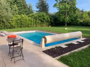 Photo de galerie - Dallage et margelles tour et terrasse piscine 