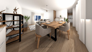 Photo de galerie - Séjour d’un appartement de 40m2