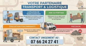 Photo de galerie - Bonjour disponible pour livrer vos objets ou pour chercher vos objets en magasin débarrassage aide à la manutention portage livraison de meubles passage en déchetterie