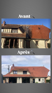 Photo de galerie - Nettoyage, toiture, réparation, faîtage, nettoyage, façade et remise en peinture