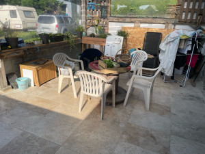 Photo de galerie - Pose de travertin 