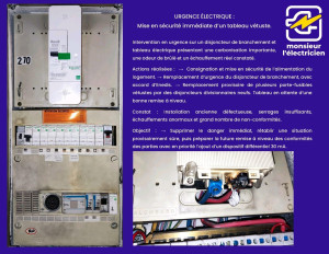 Photo de galerie - Intervention d'urgence pour une sécurisation immédiate de l'installation électrique d'un copropriétaire d'un appartement sur Couronnes (Paris 19). Description sur la photo.