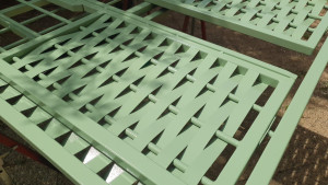 Photo de galerie - Réalisation grille coulissante sur châssis anti effraction sur mesure.