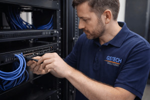 Photo de galerie - Installation et Mise en route: Nous installons et configurons votre matériel informatique à domicile (PC, Box internet, Imprimantes, NAS...)
ou sur site (NAS, Switch...) pour assurer un fonctionnement optimal et adapté à vos besoins.