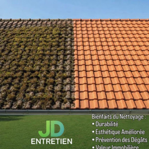 Photo de galerie - ? JD Entretien rénovation  Un soutien avec nos clients depuis 2011, spécialisé dans l’entretien et le nettoyage de toitures avec des produits un savoir faire inégalable Intervention dans le 69 et le 71