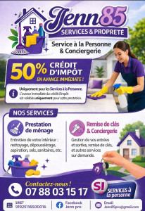 Photo de galerie - Service conciergerie et service à la personne ( prestation de ménage ) avec avance immediate de 50 % de crédit d’impots , ne payez que la moitié des prestations ?
