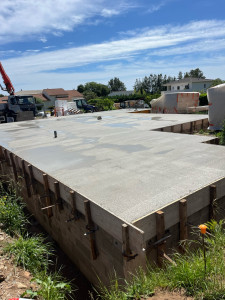 Photo de galerie - Coulage d’une dalle en béton 