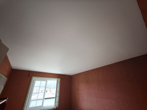 Photo de galerie - Plafond blanc sur papier peint 