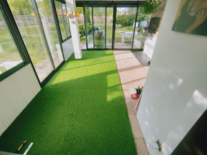 Photo de galerie - Pose de gazon synthétique 