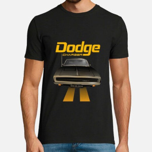 Photo de galerie - Motif pour t-shirt représentant une Dodge Charger noire de 1970 disponible sur le site boutique de Tostadora :
https://www.tostadora.fr/web/dodge_charger_70_line_-_black_-_hts/2350148