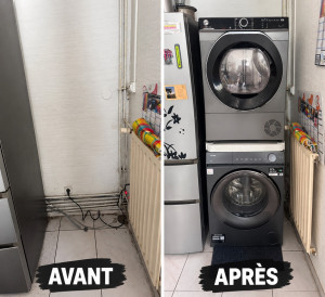 Photo de galerie - Installation, machine à laver et sèche-linge