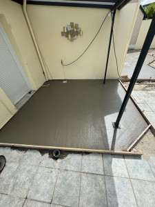 Photo de galerie - Réalisation d’une terrasse béton 