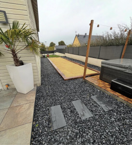 Photo de galerie - Création d’un terrain de pétanque 