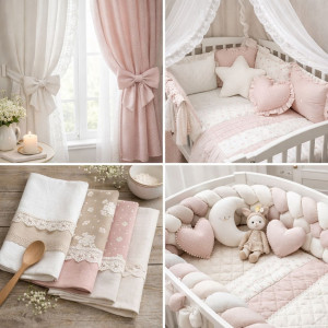 Photo de galerie - Décoration d'intérieur, conception linge de lit bébé.