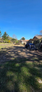 Photo de galerie - Finition apres abattage de grosse sapinette 