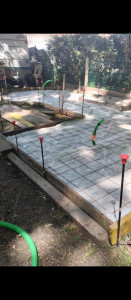 Photo de galerie - Réalisation d'une chape octogonale 