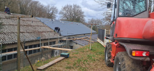 Photo de galerie - Couverture bac acier avec  feutrine 