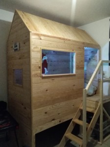 Photo de galerie - Réalisation d'un lit cabane entièrement réalisé par moi même. 