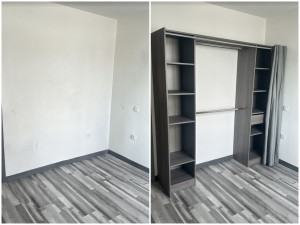 Photo de galerie - Montage d'un dressing et fixation au mur