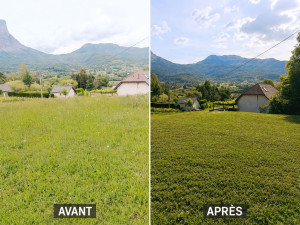 Photo de galerie - Tonte de 800m2 sur la commune de Myans