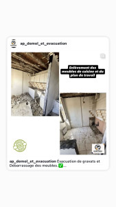Photo de galerie - évacuation de gravats et meublier en appartement 