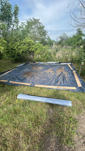 Photo de galerie - Traitement et bâchage après déracinement de bambou 