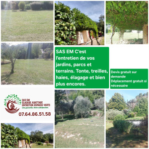 Photo de galerie - Tonte, entretien de treilles ombragère et debroussaillage. Pour l'entretien d'une maison de vacances. 