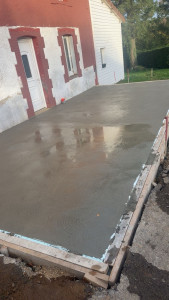Photo de galerie - Préparation terrasse pour une véranda 