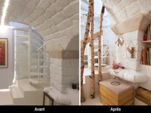 Photo de galerie - Transformation d'une boutique/appartement dans Paris 18e : la cave et l'escalier