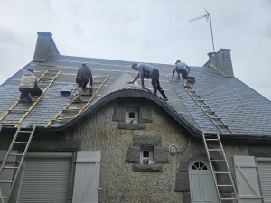 Photo de galerie - Pose des ardoise 