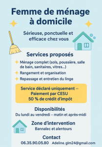 Photo de galerie - Aide ménagère 