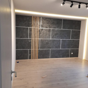 Photo de galerie - Rénovation et décoration chambre (Peinture, sol stratifié, éclairage)