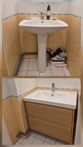 Photo de galerie - Remplacement lavabo.