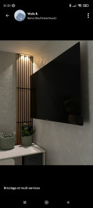 Photo de galerie - Fixer TV au mur (placo)