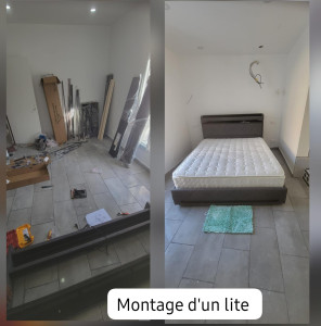Photo de galerie - Montage d'un lit en socle 