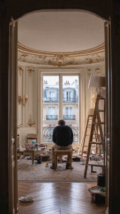 Photo de galerie - Bricolage maintenant: instalation meuble appart  haussmannien,moulures+ parquet.message: 