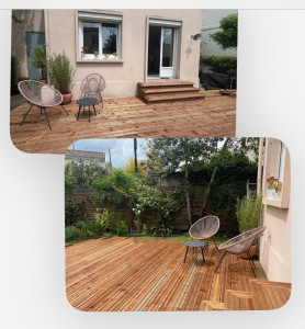 Photo de galerie - Création terrasse sur plot et autres revêtements 
