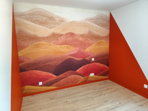 Photo de galerie - Peinture et pose d'un panoramique 