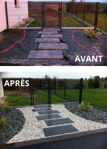 Photo de galerie - Création allée massif