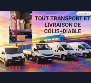 Photo de galerie - -Transport de Tout Type de Colis Grand & Petit 
-Transfert Électroménager Machine à laver Lave Vaisselle Four Frigo Canapé Meuble Lit Etc,,,
-Dépannage Expresse Scooter Moto Quad Tracteur Tondeuse en Pane .
-Camion Benne Sable Mélange Gravier jusqu'à 3T .