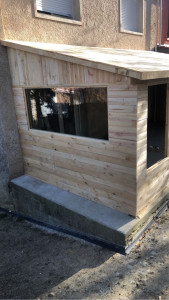 Photo de galerie - Construction d'une pergola bois abris de terrasse 