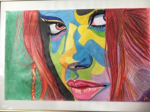 Photo de galerie - Dessin crayon de couleur 40x60cm