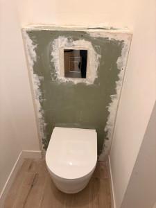 Photo de galerie - Pose une battu suspandu + conforage 