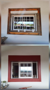 Photo de galerie - Réalisation d'un habillage autour d'une fenêtre avec volet roulant 