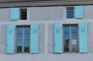 Photo de galerie - Traitement et remise en peinture de vieux volets en bois. 