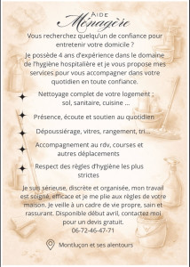 Photo de galerie - Tous mes services sont décris dans ce flyer n’hésitez pas à me contacter pour plus d’informations !