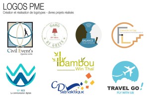 Photo de galerie - Création et réalisation de divers logos pour des TPE et des PME -2019-2022
